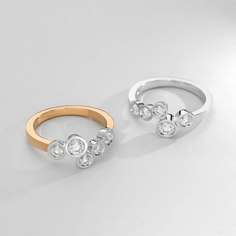18ct Rose Gold 0.51ct Diamond Bubble Ring