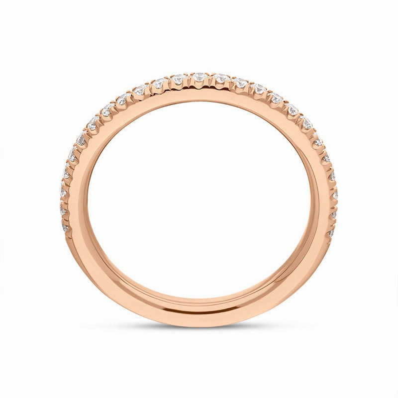 18ct Rose Gold Diamond Half Eternity Ring