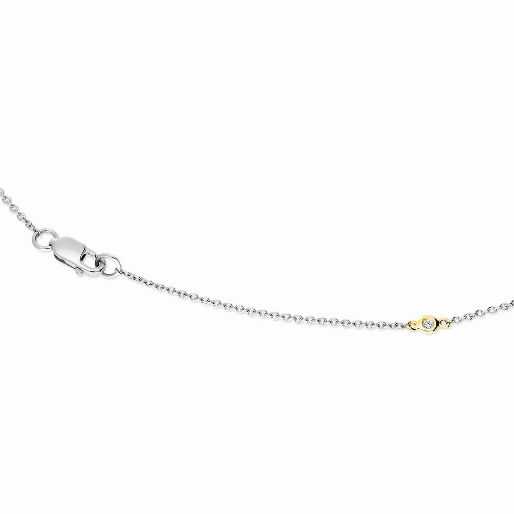 18ct White and Yellow Gold Diamond Long Necklet D