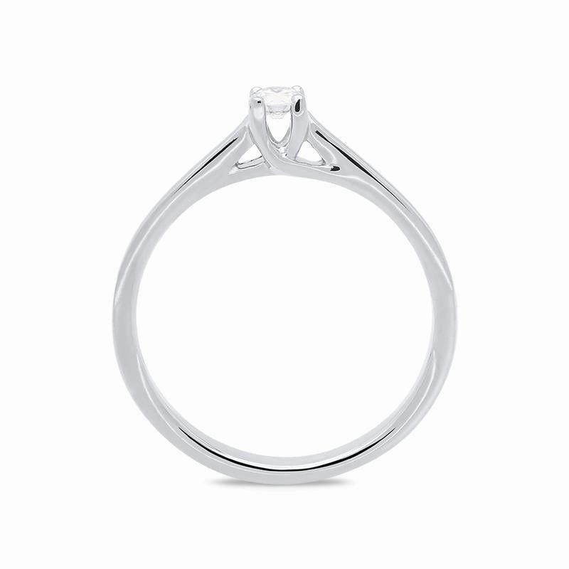 18ct White Gold 0.11ct Brilliant Cut Diamond Solitaire Ring