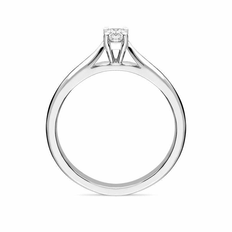 18ct White Gold 0.15ct Diamond Brilliant Cut Solitaire Ring