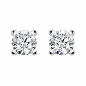 18ct White Gold 0.15ct Diamond Solitaire Stud Earrings