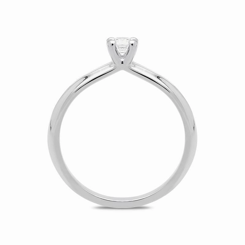 18ct White Gold 0.19ct Brilliant Cut Diamond Solitaire Ring