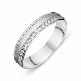 18ct White Gold 0.22ct Diamond Wedding Ring