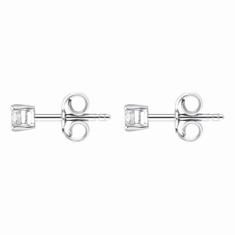 18ct White Gold 0.25ct Diamond Solitaire Stud Earrings