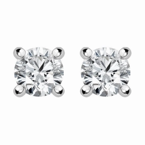 18ct White Gold 0.25ct Diamond Solitaire Stud Earrings