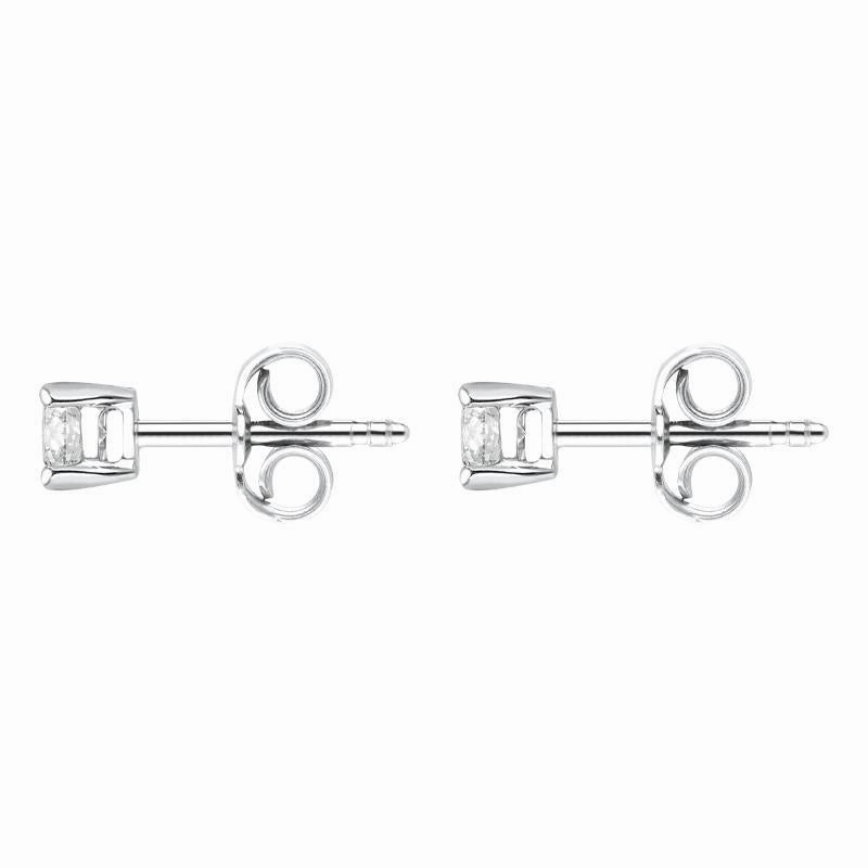 18ct White Gold 0.25ct Diamond Solitaire Stud Earrings
