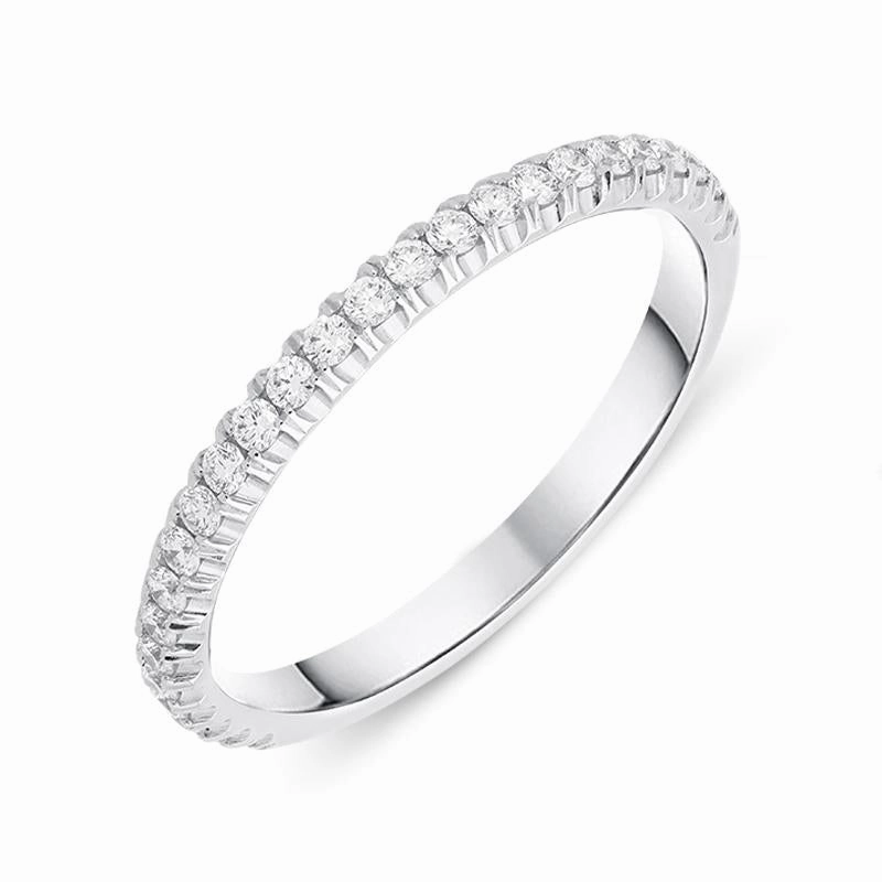 18ct White Gold 0.28ct Diamond Half Eternity Ring