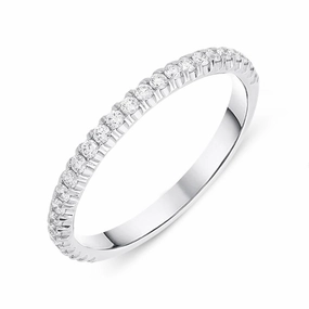 18ct White Gold 0.28ct Diamond Half Eternity Ring