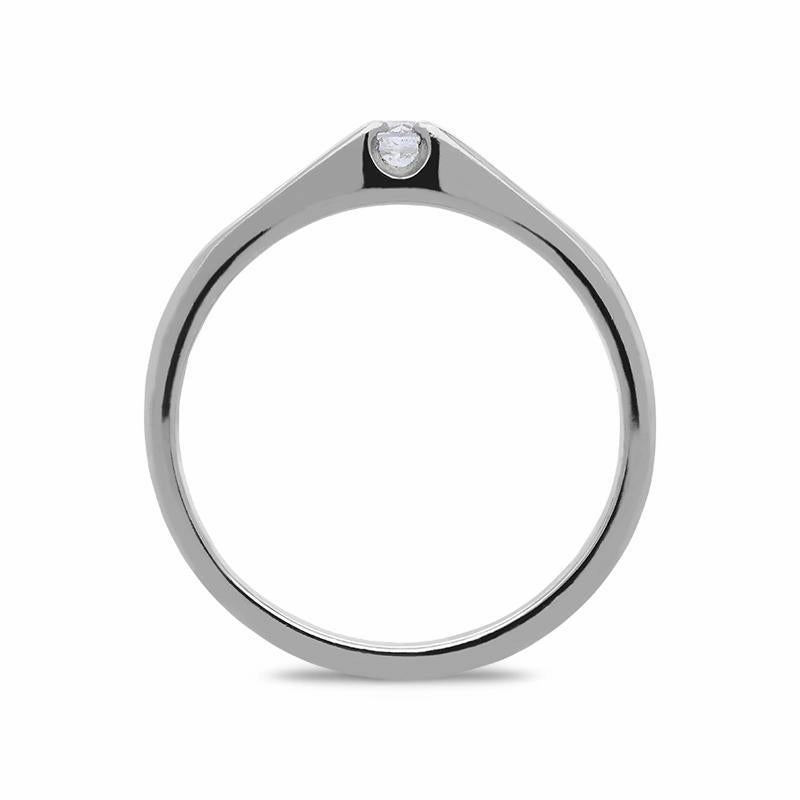 18ct White Gold 0.32ct Diamond Graduating Ring