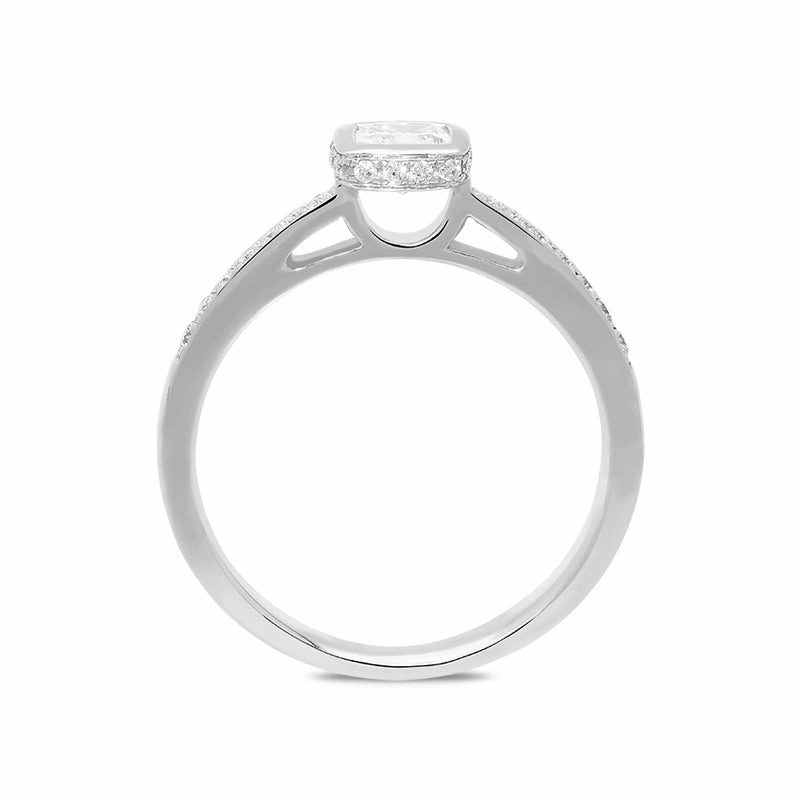 18ct White Gold 0.37ct Diamond Princess Cut Ring