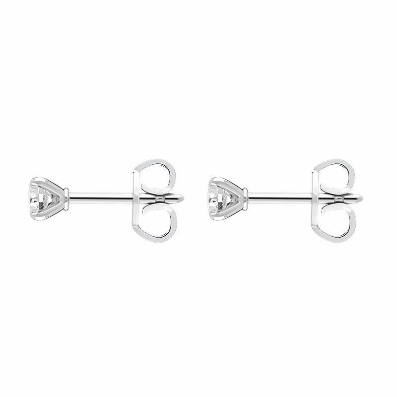 18ct White Gold 0.40ct Diamond Claw Set Solitaire Stud Earrings
