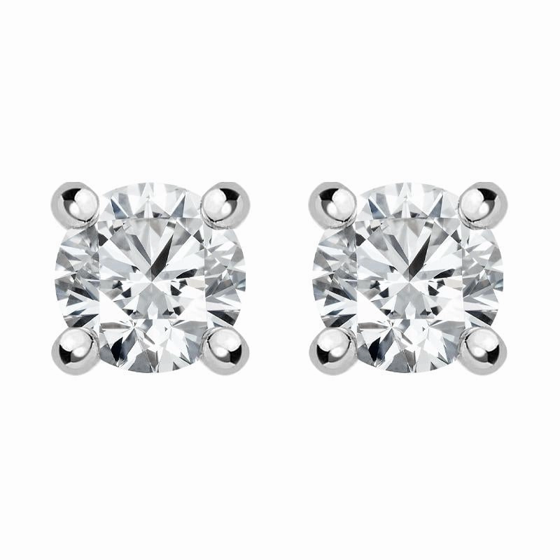 18ct White Gold 0.40ct Diamond Solitaire Stud Earrings