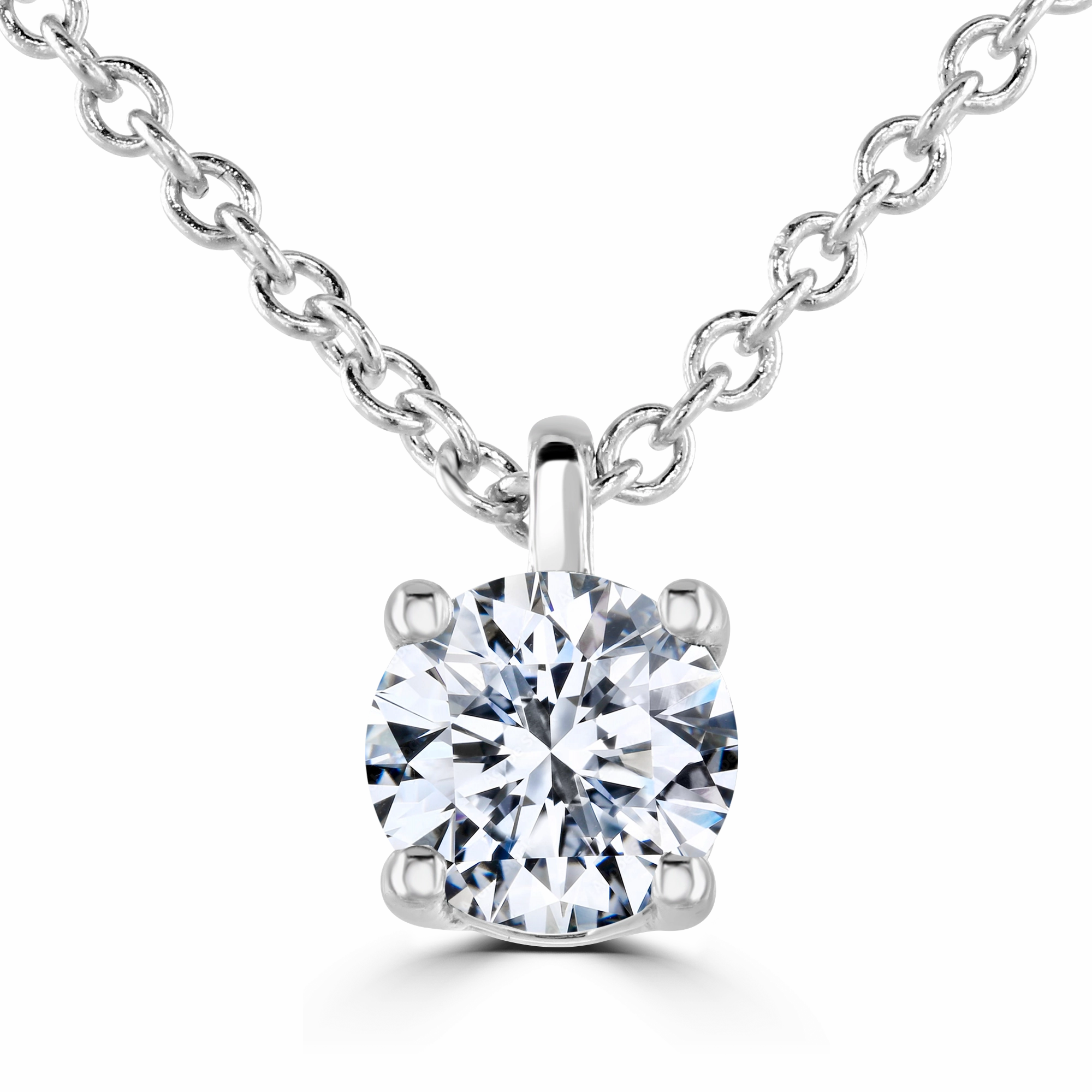 18ct White Gold 0.40ct Lab Grown Diamond Solitaire Necklace