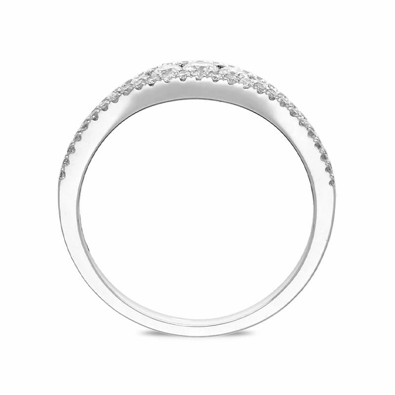 18ct White Gold 0.45ct Diamond Vintage Style Ring