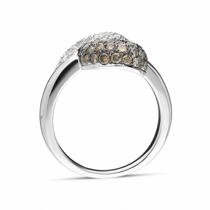 18ct White Gold 0.50ct Diamond Pave Dress Ring D