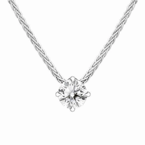 18ct White Gold 0.50ct Diamond Solitaire Pendant