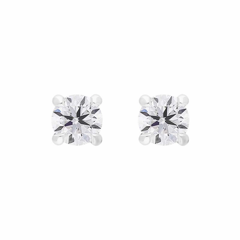18ct White Gold 0.50ct Diamond Solitaire Stud Earrings