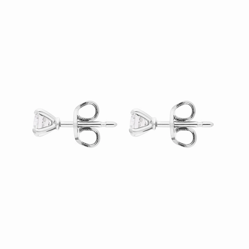 18ct White Gold 0.50ct Diamond Solitaire Stud Earrings