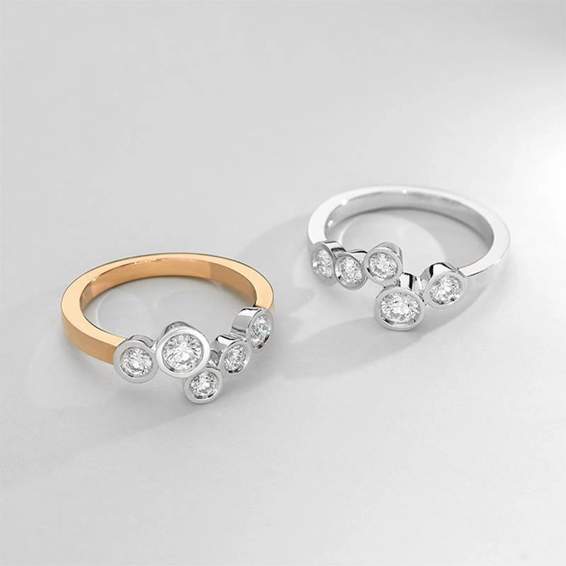 18ct White Gold 0.51ct Diamond Bubble Ring