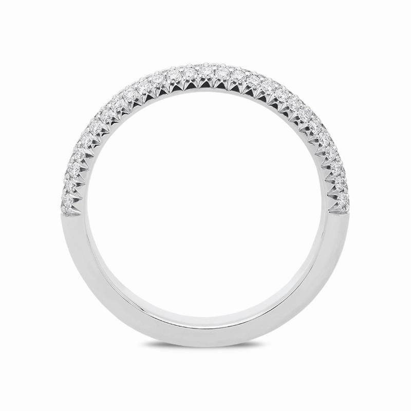 18ct White Gold 0.52ct Diamond Half Eternity Ring D