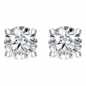 18ct White Gold 0.60ct Brilliant Cut Diamond Solitaire Stud Earrings