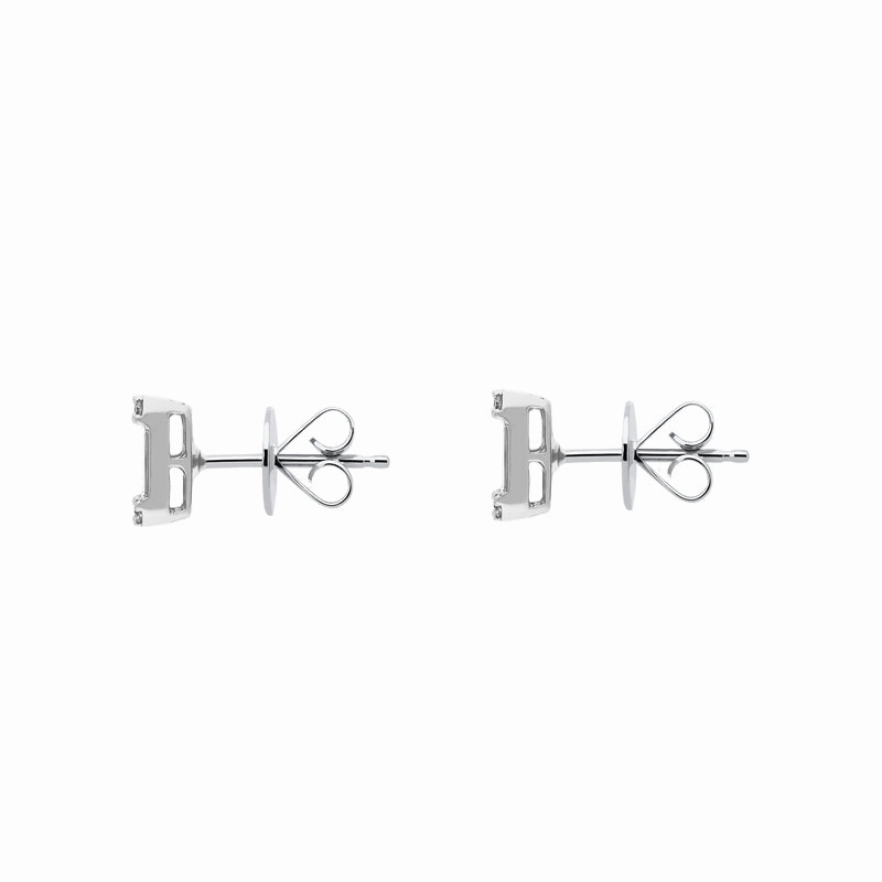 18ct White Gold 0.62ct Diamond Emerald Brilliant Cut Cluster Stud Earrings