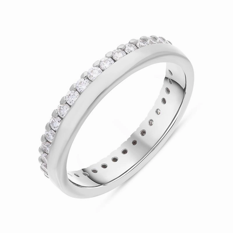 18ct White Gold 0.63ct Diamond Wedding Full Eternity Ring D