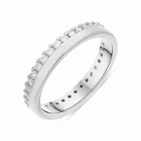 18ct White Gold 0.63ct Diamond Wedding Full Eternity Ring D