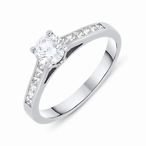 18ct White Gold 0.70ct Diamond Brilliant Cut Solitaire Ring