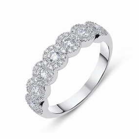 18ct White Gold 1.18ct Diamond Brilliant Cut Cluster Ring