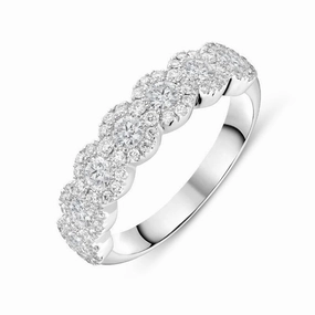 18ct White Gold 1.18ct Diamond Half Eternity Ring