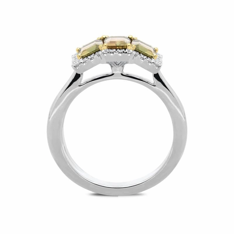 18ct White Gold 1.53ct Tourmaline 0.20ct Diamond Ring
