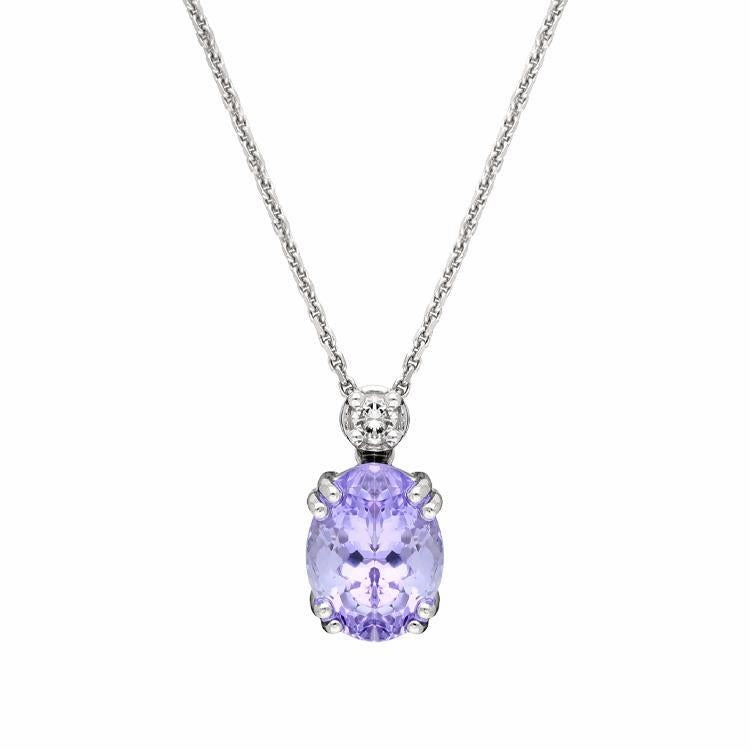 18ct White Gold 26.43ct Amethyst Diamond Necklace D