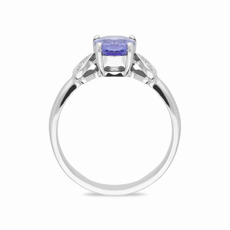 18ct White Gold 2.49ct Tanzanite and Diamond Ring D