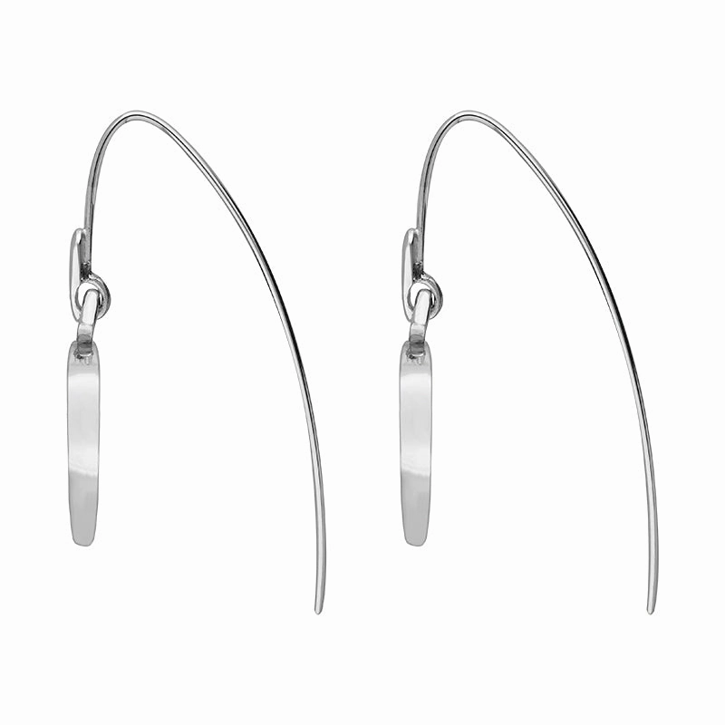 18ct White Gold Bauxite Flore Filigree Heart Drop Earrings