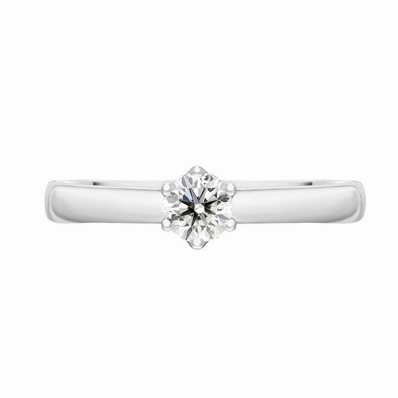 18ct White Gold Brilliant Cut 0.26ct Diamond Trellis Set Solitaire Ring