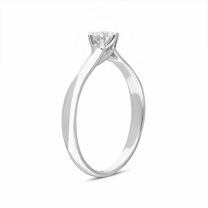 18ct White Gold Brilliant Cut 0.26ct Diamond Trellis Set Solitaire Ring