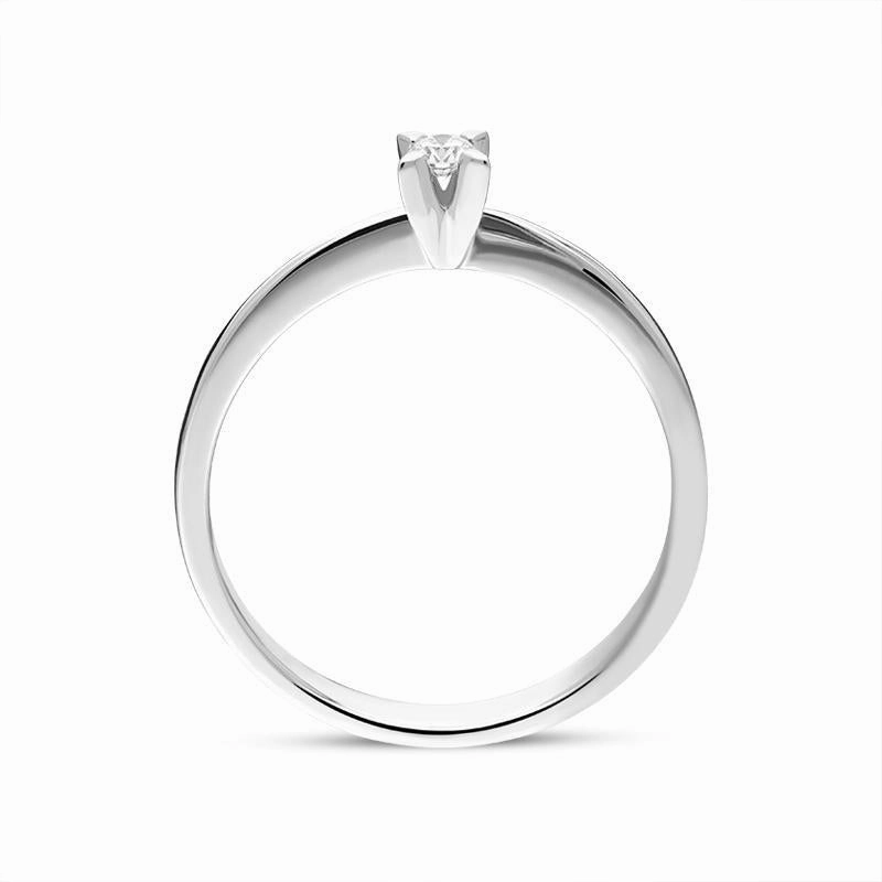 18ct White Gold Brilliant Cut Diamond Shoulder Solitaire Ring