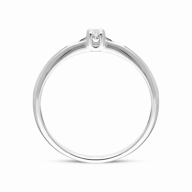 18ct White Gold Brilliant Cut Diamond Solitaire Ring