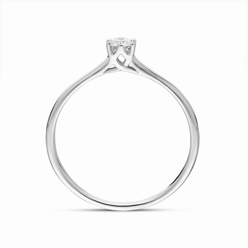 18ct White Gold Brilliant Cut Diamond Trellis Set Solitaire Ring