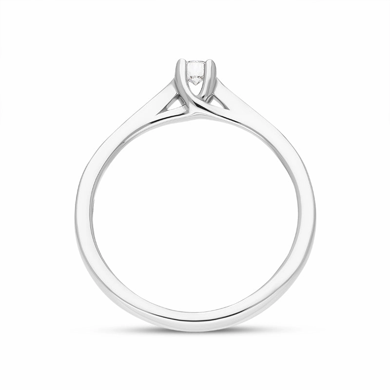 18ct White Gold Diamond Round Brilliant Cut Solitaire Ring