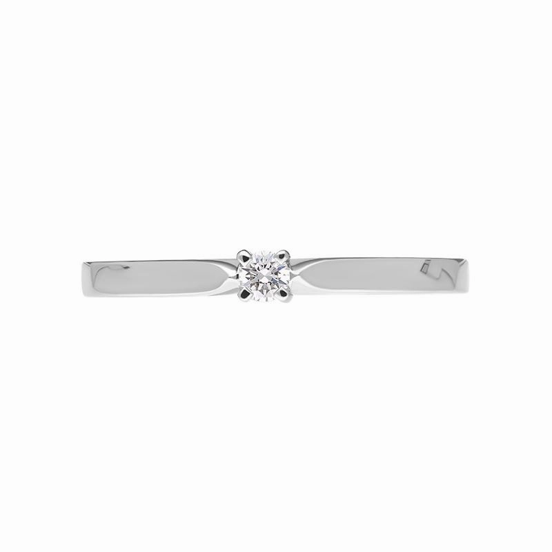 18ct White Gold Diamond Round Brilliant Cut Solitaire Ring