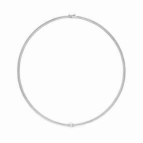 18ct White Gold Diamond Snake Collar Necklace D