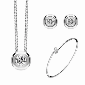 18ct White Gold Diamond Three Piece Gift Set
