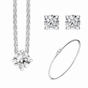 18ct White Gold Diamond Three Piece Gift Set