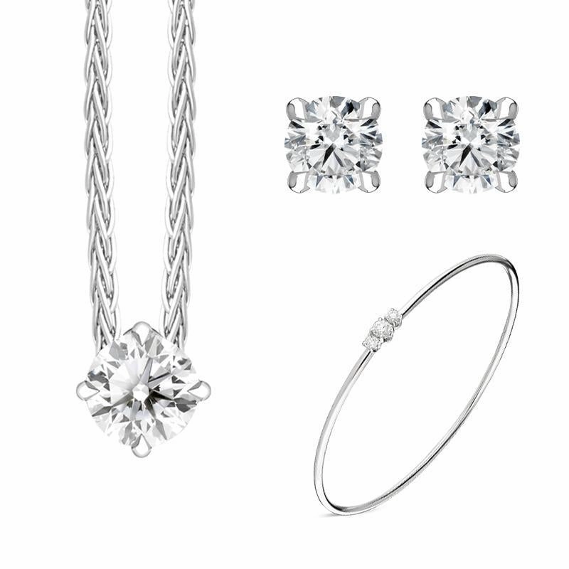 18ct White Gold Diamond Three Piece Gift Set