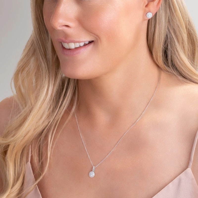 18ct White Gold Diamond Two Piece Gift Set