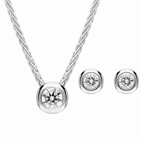 18ct White Gold Diamond Two Piece Gift Set