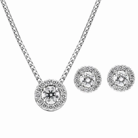 18ct White Gold Diamond Two Piece Gift Set